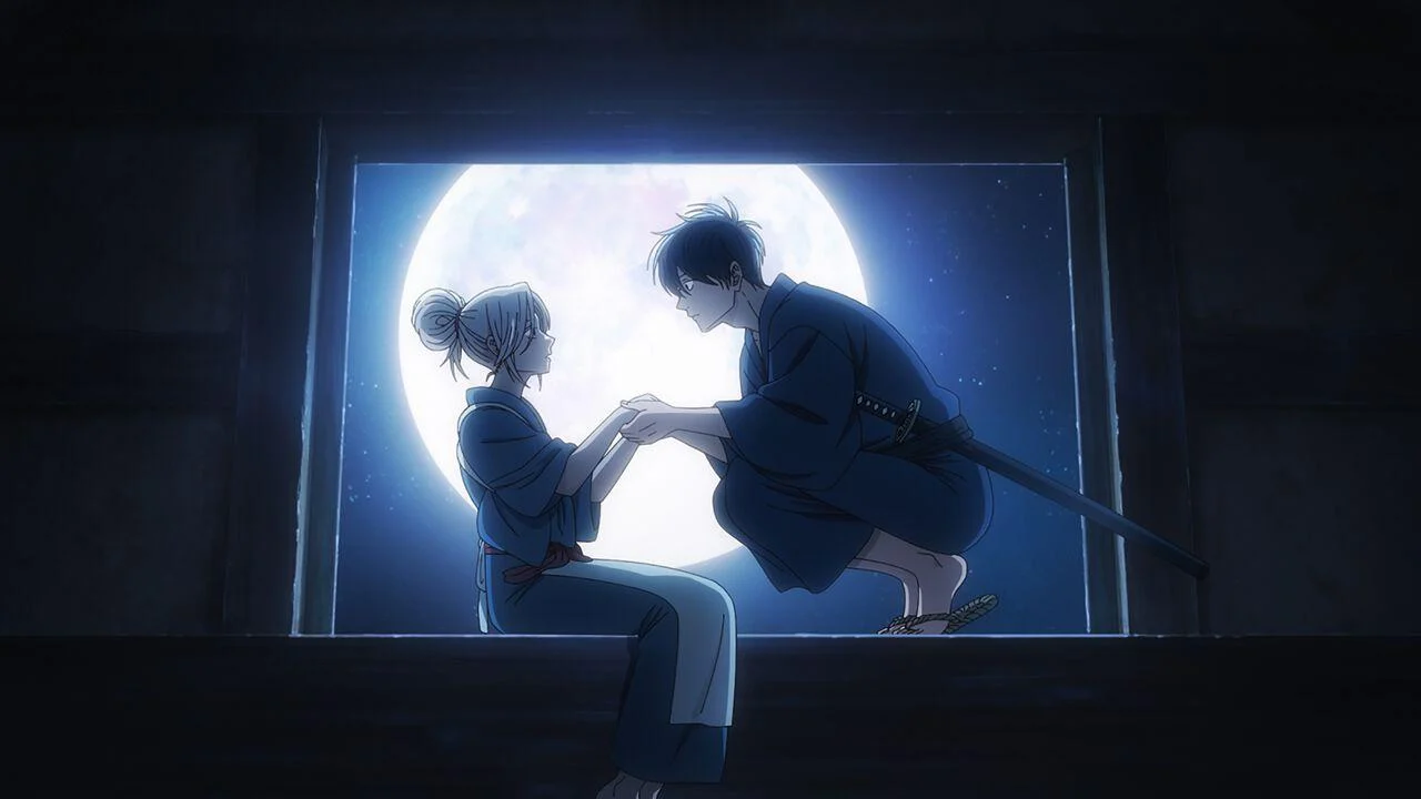 Satoko e Shinpei em cena do anime Firefly Wedding
