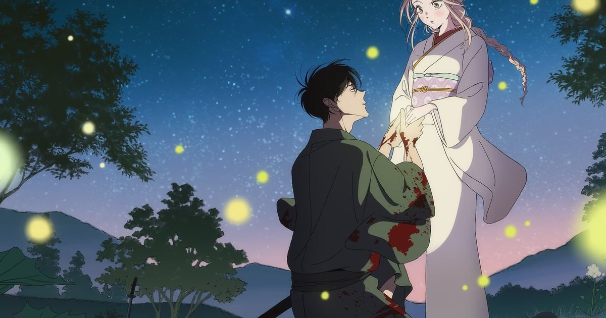 Onde assistir o anime Firefly Wedding: Satoko e Shinpei na arte de divulgação