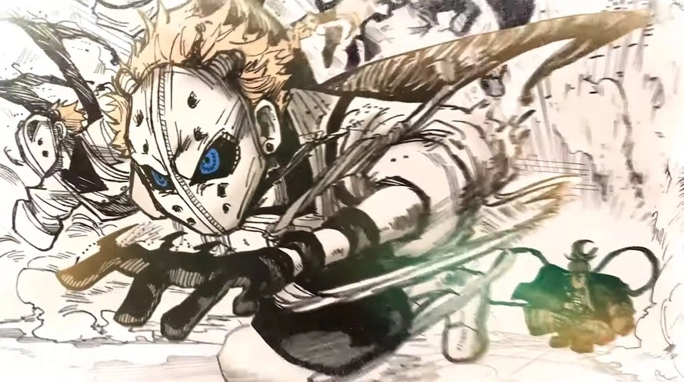 visual de The Vermilion Mask anime outubro 2026