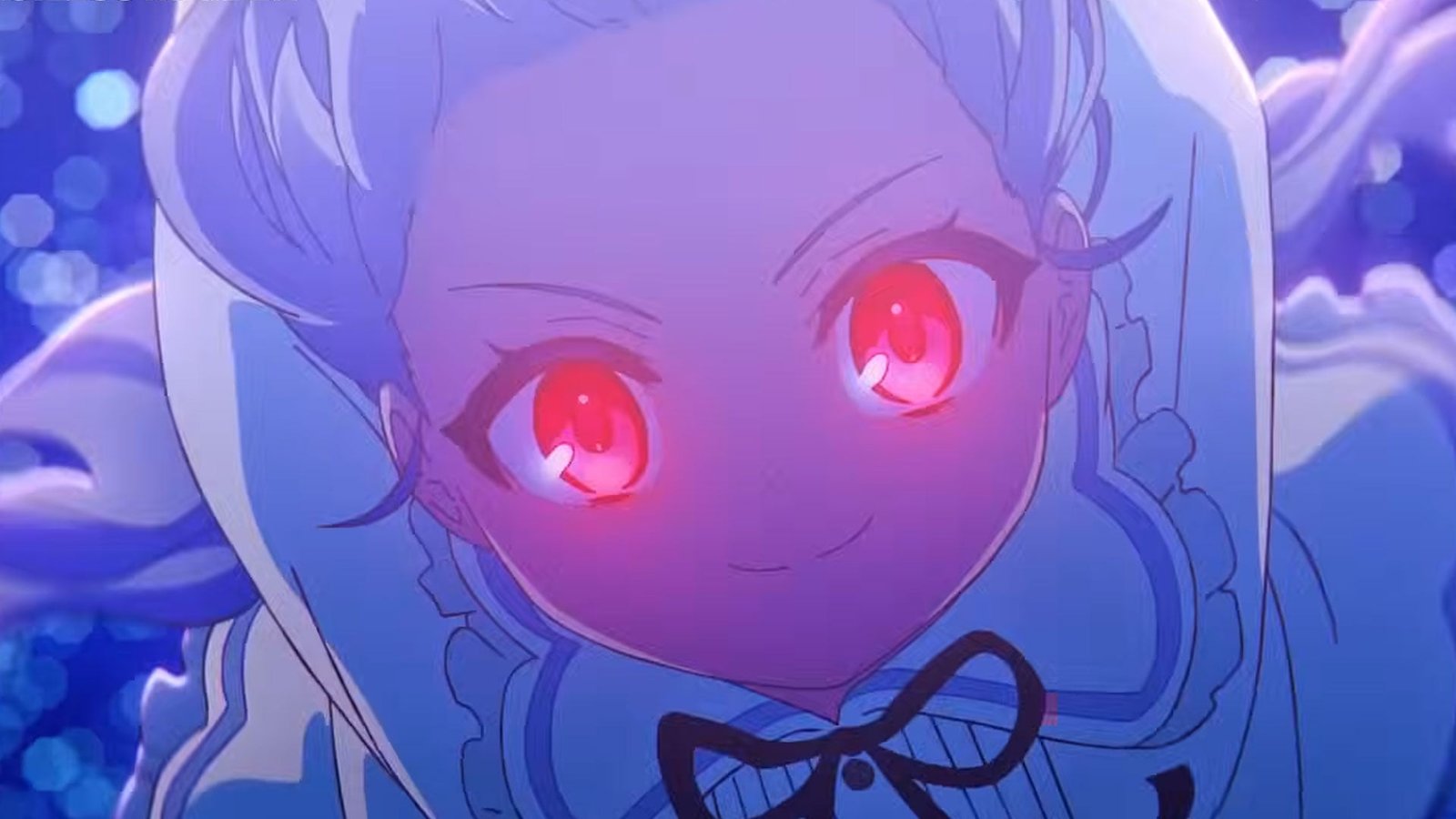 Nia Liston no episódio 1 do anime Nia Liston: The Merciless Maiden