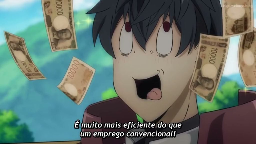 Grid trabalhando como ferreiro no episódio 2 de Overgeared