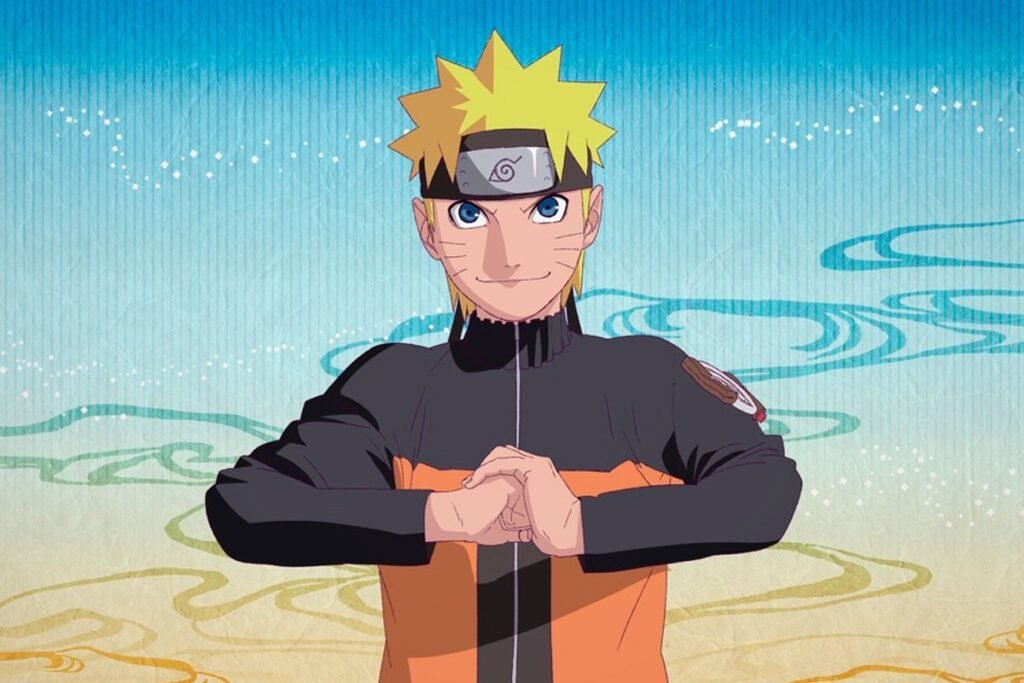 Minato Namikaze segurando uma kunai de transporte em cena de ação do mangá spin-off.