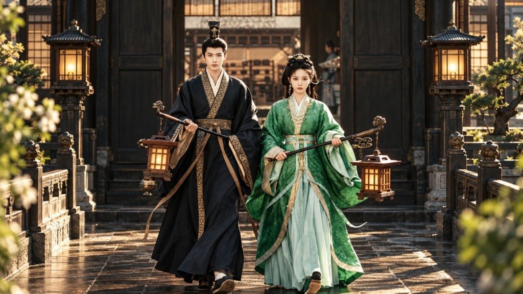 Cena da série A Noiva da Presilha Dourada, drama de época chinês da Netflix